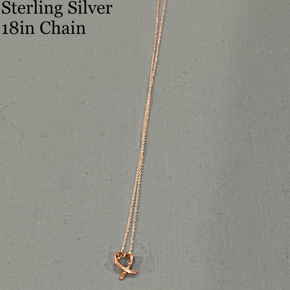 Sterling Silver Heart Necklace - Picture 2 of 3